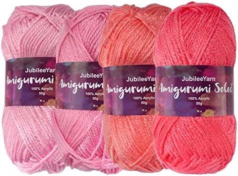 Amigurumi Select 100% Acrylic Craft Yarn Skeins Crochet and Knitting Projects - Acrylic Fingering Weight - Shades of Brown - 4 Skeins