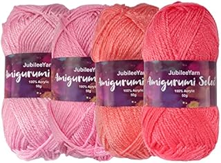 Amigurumi Select 100% Acrylic Craft Yarn Skeins Crochet and Knitting Projects - Acrylic Fingering Weight - Shades of Brown - 4 Skeins