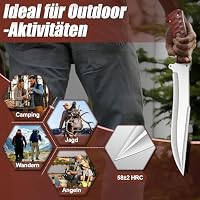 Purple Dragon Großes Outdoor Messer mit Holzgriff und Scheide - D2 Stahl – Ansicht 5