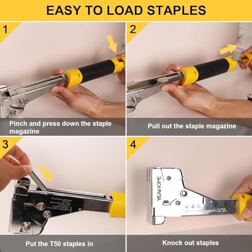 YEAHOME Heavy Duty Hammer Tacker