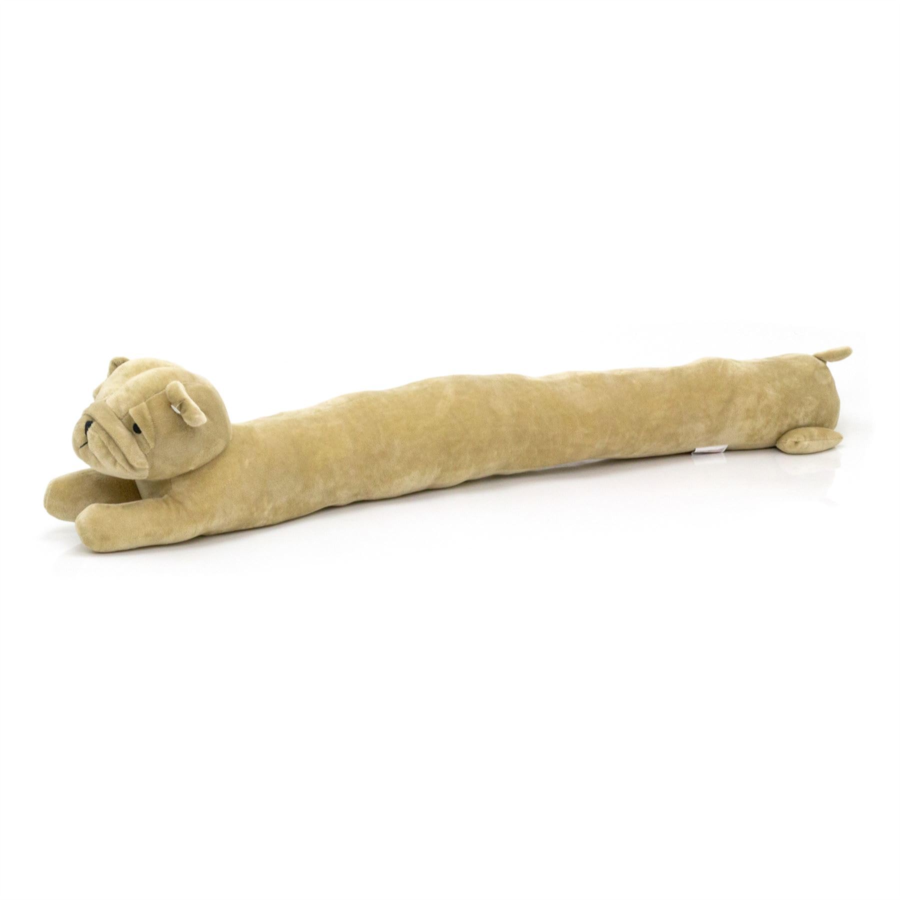 Carousel Home Cream Pug Draught Excluder | Plush Fabric Pug Dog Draft Excluder Animal Door Draught Excluder | Draught Excluder For Doors Door Draught Cushion