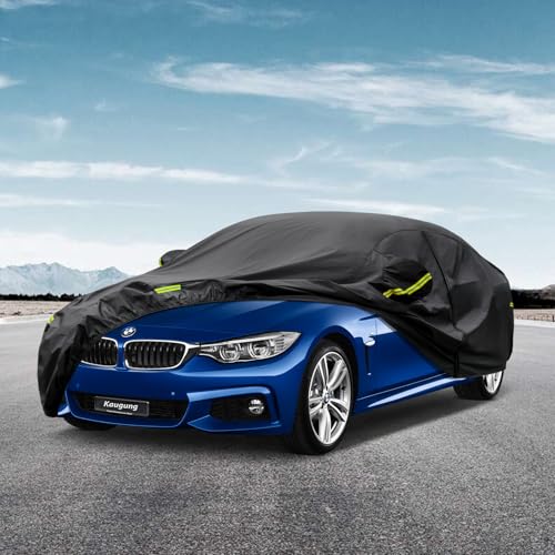 Image of Kaugung 7 Layers Car Cover Custom Fit BMW 4 Series 420 428 430 435 440 (2013-2025), Outdoor Waterproof All Weather Sun Rain Dust Snow Protection with Zipper Door.(USA Warehouse,Within 3-7 Days)