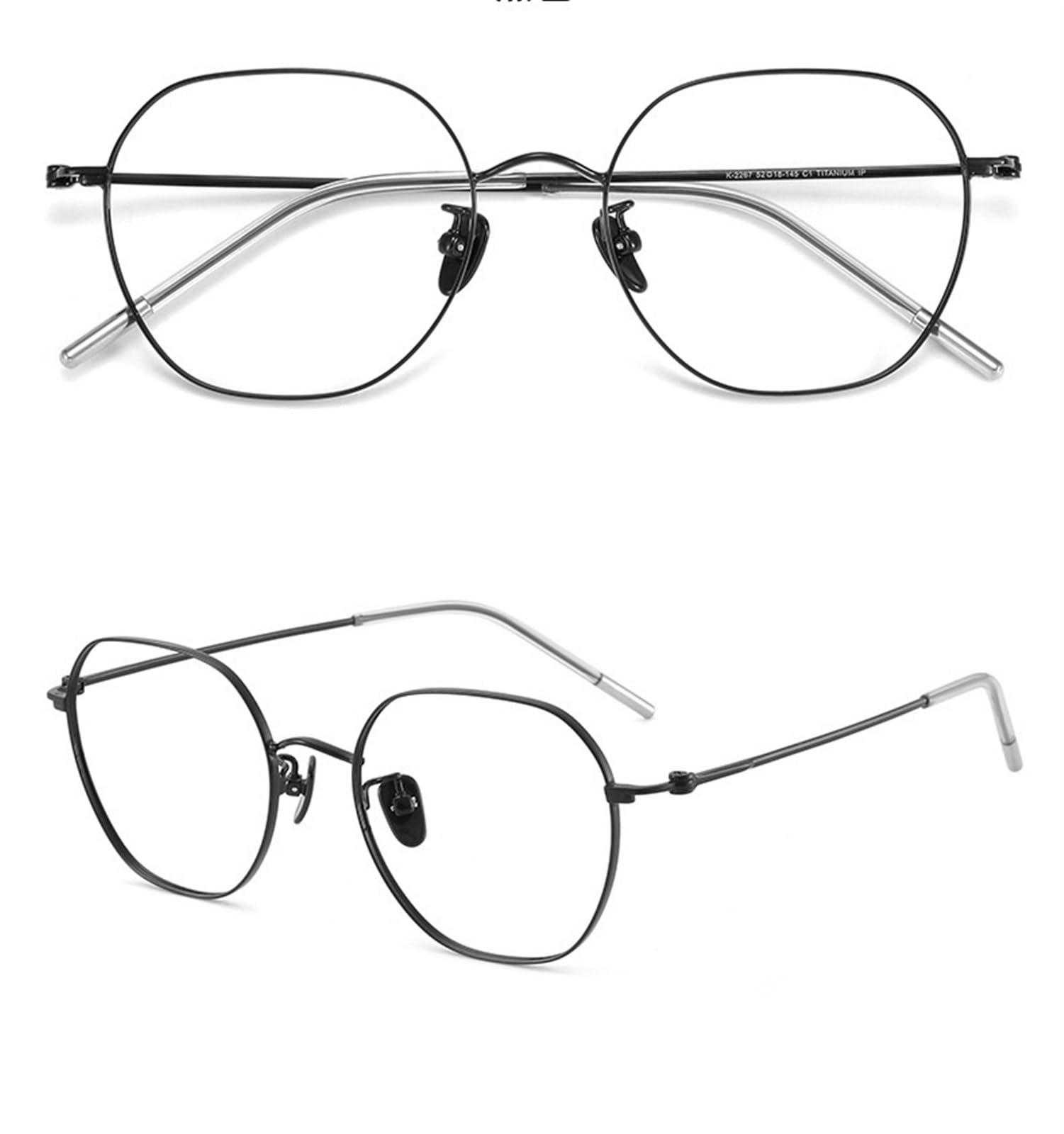 Oprawka okularów optycznych dla kobiet Damskie ultralekkie okulary optyczne Semi-Titanium