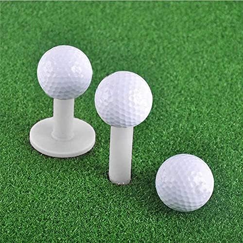Groify 5 Pcs Golf Rubber Driving Range Tees and 2 Pcs Plastic tees for in Different Sizes for Golf Practice Mat