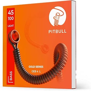 Pitbull Bass Guitar Strings Gold Series 4 STRINGS 45-100 Light