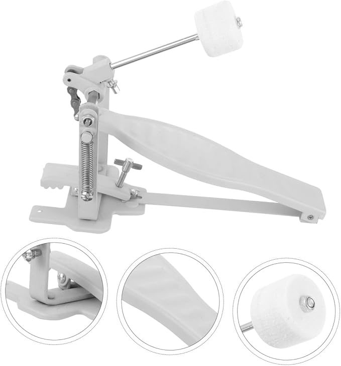 Pedal Simple Batería Bombo ToYandona Metal Plateado miniatura 4