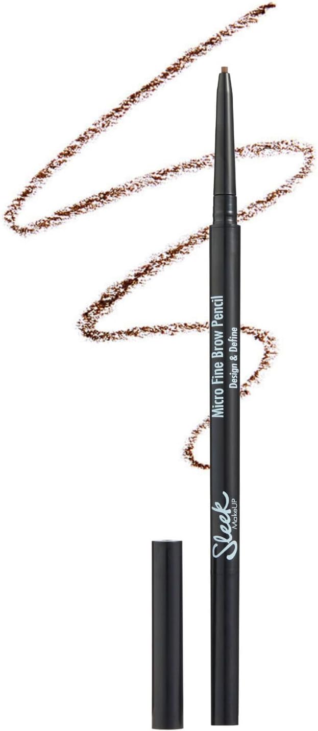 MakeUP Micro-Fine Brow Pencil for Precise Hair Like Strokes, Waterproof, Long Lasting, Dual Ended, Medium Brown