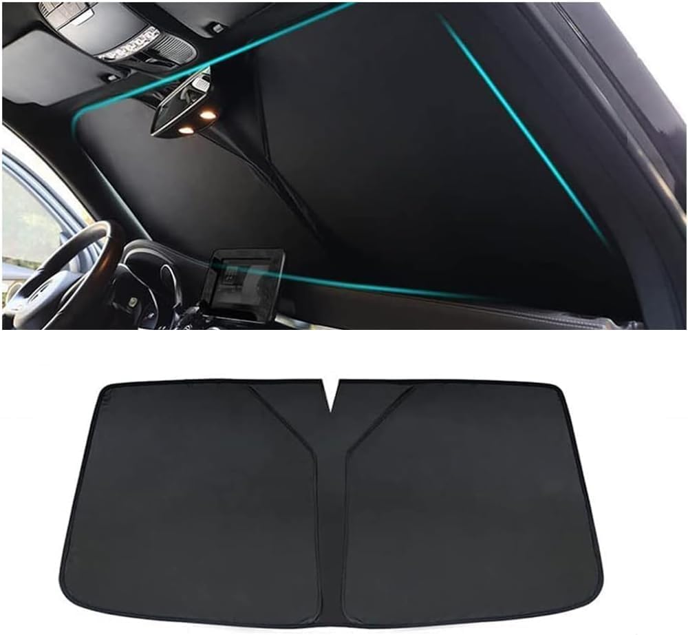Car Front Window Windscreen Sun Shade for Ford Explorer Portable Windshield Sunshades Blocks UV Rays Cover Foldable Visor Accessories,B
