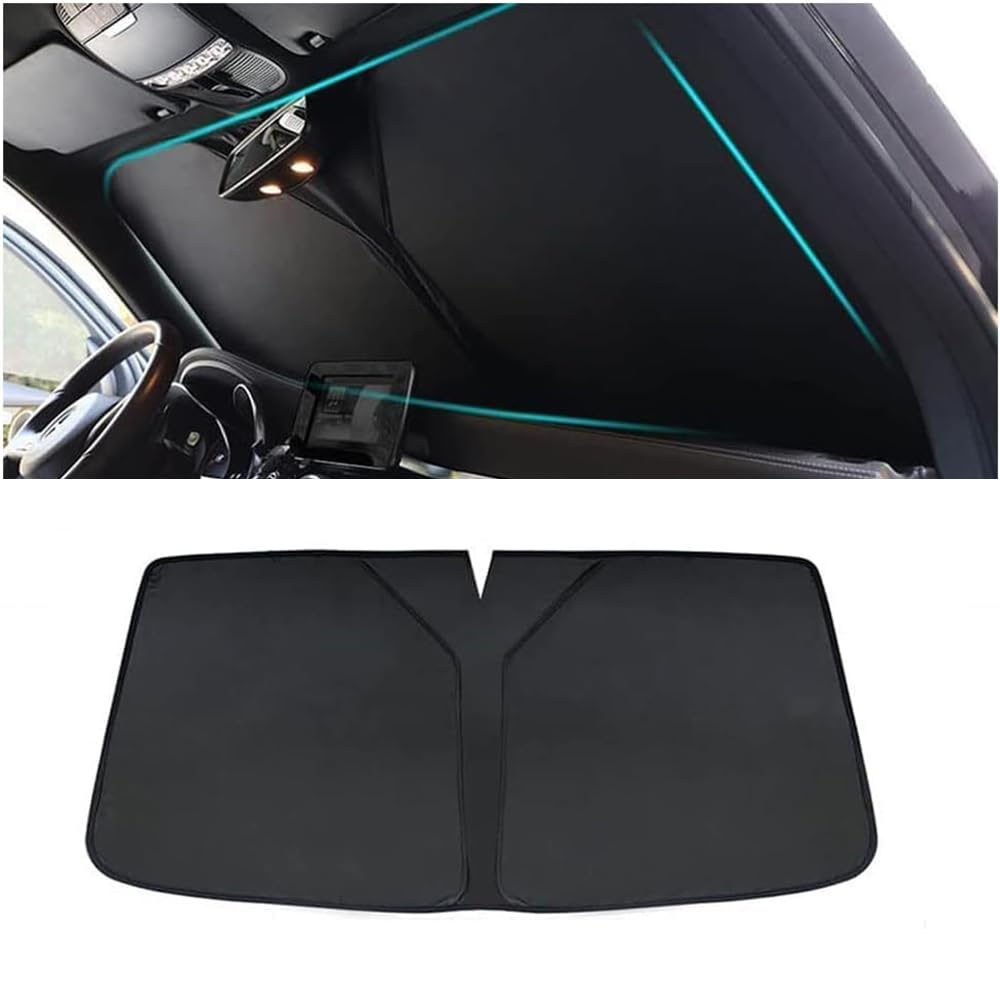 Car Front Window Windscreen Sun Shade for Ford Explorer Portable Windshield Sunshades Blocks UV Rays Cover Foldable Visor Accessories,B