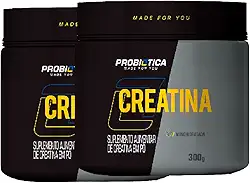 Kit 2x Creatina 100% Pura - Monohidratada, Marca Probioticaa 300g Cada - Total 600g