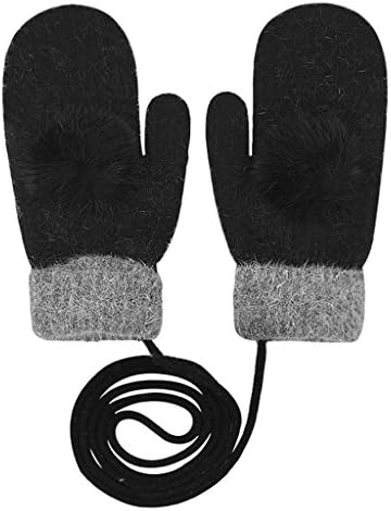 Women Winter Super Soft Knitted Gloves Mittens Thicken Warm Wool Windproof Cold-proof Gloves Knitted Fleece Lined Gloves Christmas Birthday Gifts