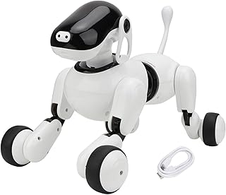 LIULDASHUN 3.7V 500mAh Interactive Smart Touch Voice Electric Robot Dog,Intelligent Early Education Gift, Remote Control Interactive Toy for Desktop Entertainment