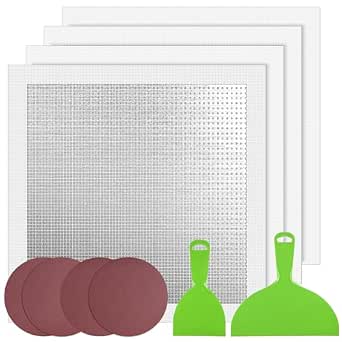 Supkiir 12 x 12 Inch Drywall Repair Kit, 4 Pcs Self-Adhesive Drywall ...