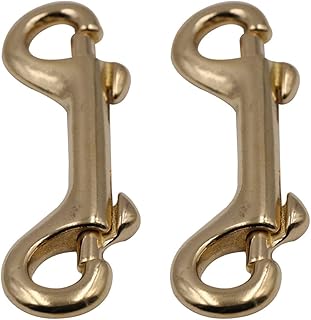 POPETPOP Bolt Snaps, Double-Ended Hook Swivel Snap Hooks Multipurpose Double Sided Clips Key Holder for Bags Belting DIY Accessory Metal Clips Black Keychain 90mm