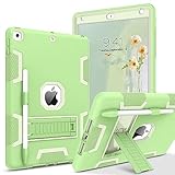 BENTOBEN Case for iPad 9th/8th/7th Generation, 3 in 1 Heavy Duty Rugged Shockproof Protective Cover with Stand, Pen Holder, Matcha