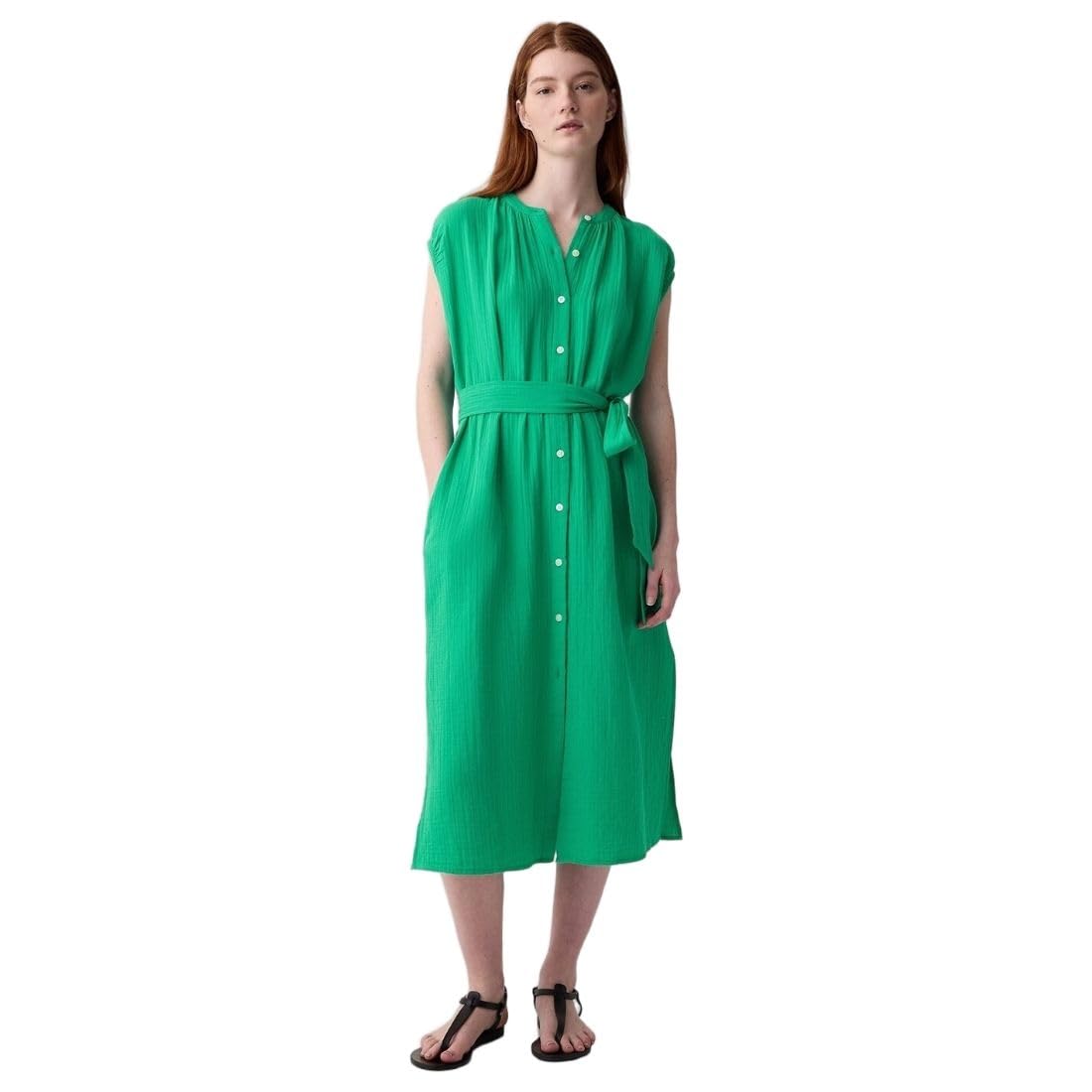 gap Women's Cotton Classic Midi Casual Dress-picture-43