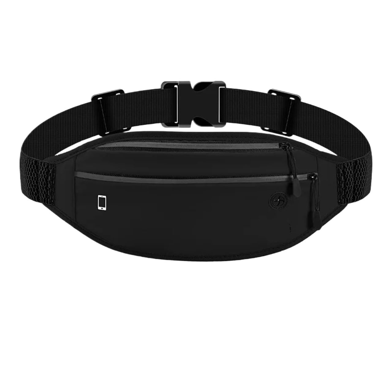 Marsupio Sportivo Marsupio sportivo Borsa for cellulare da corsa Uomo Donna Custodia invisibile impermeabile Borse sportive da palestra Cintura da jogging Marsupio Per La Corsa, L'Escursionismo(Black)