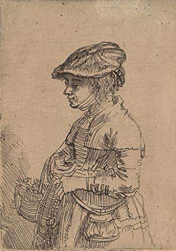 Impression d'art Rembrandt La jeune fille au panier pour grand mur