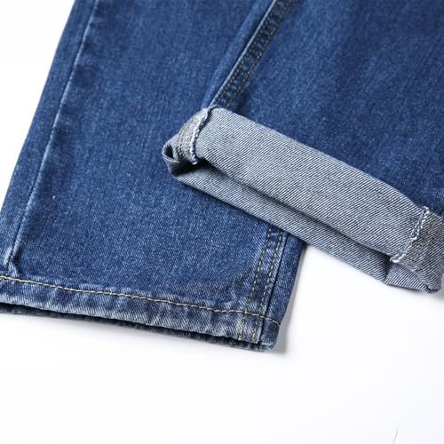 Pants Jeans Denim Trousers Street Trendy Washed and Ground White Casual Commuter Straight Leg for Men4