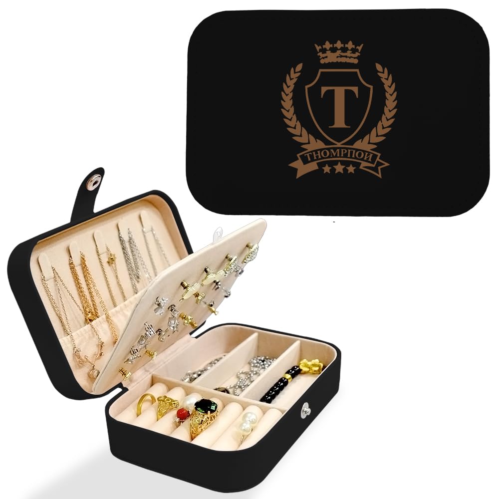 Personalised Women's Jewellery Box, with Name and Initial, Jewellery Organiser for Rings, Necklaces, Earrings, Custom Gifts for women, Friend, Her, Daughter, Bridesmaid