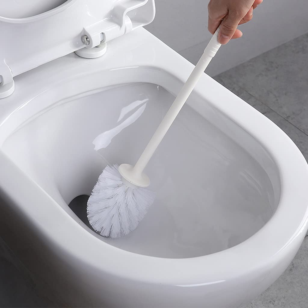 Scopino per WC Spazzola for la spazzola igienica Bagno Spazzola for la pulizia della toilette con la base domestica a maneggiatura a lungo termine dei capelli della tazza dei capelli Scopino e porta s
