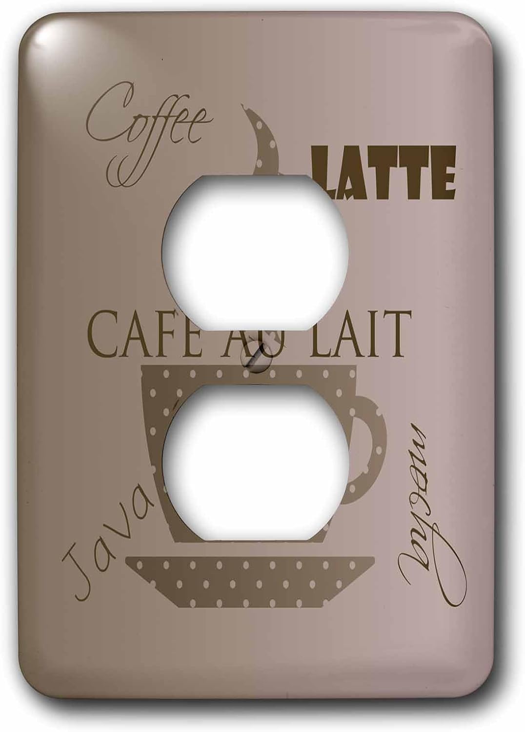 3dRose LLC lsp_110358_1 Café Au Lai Coffee Cocoa Brown Art Single Toggle Switch