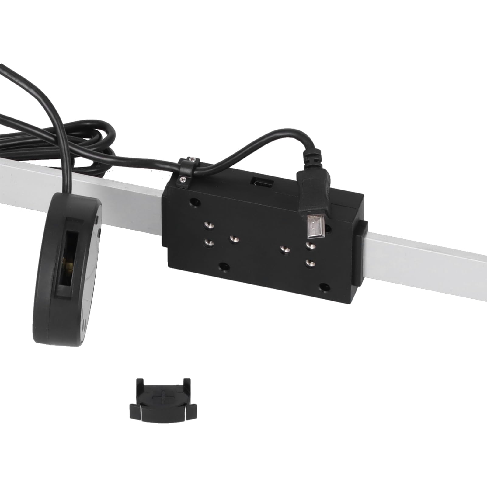 Calibre lineal con pantalla digital, regla de medición con pantalla digital de aleación de acero inoxidable y aluminio, resolución de 0,01 mm, base magnética para tornos y (0-200 mm)