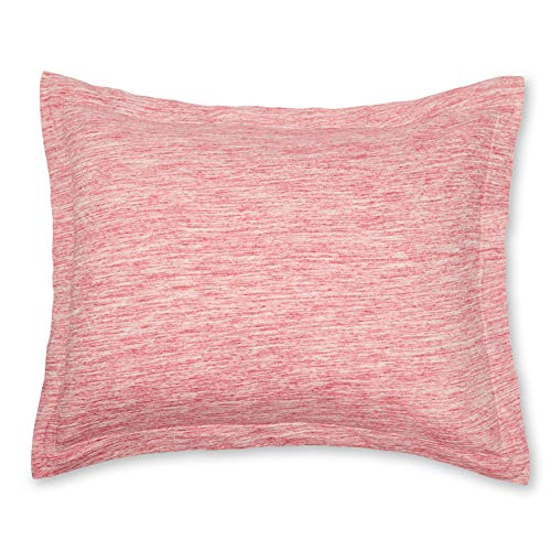 Amazon Basics Cotton Blend Jersey Duvet Cover Set - Twin/Twinxl, Red Space Dyed #TOP2