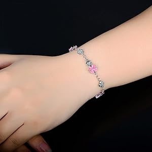 Amazon | [JIANGXIN]人気 ハート女性ブレスレット シルバー925