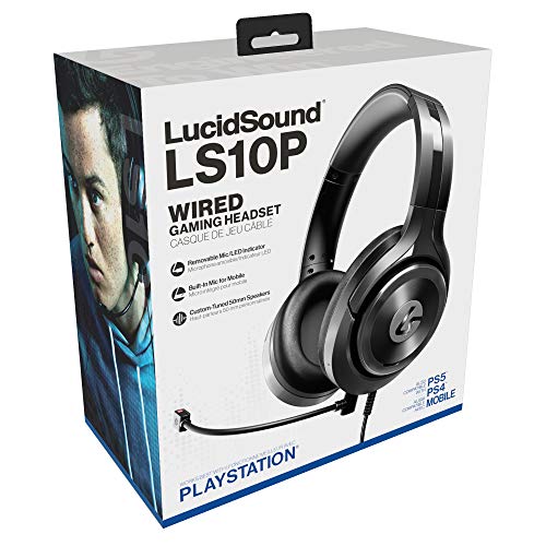 Image of LucidSound LS10P Wired Stereo Gaming Headset with Mic for PlayStation, PS5, PS4, or PC, Black