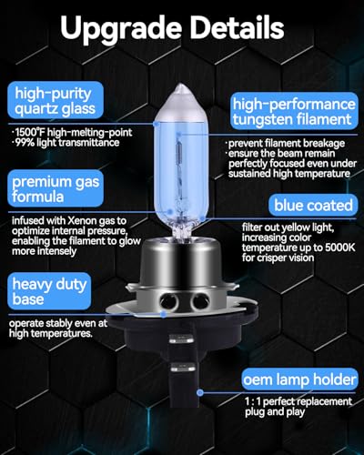 Image of NEWBROWN H11B Headlight Bulb H11B Halogen Headlight Bulb 5000K Super White Light Long Life Replacement PGJY19-2 12V /55W (H11B, 2 Pack)