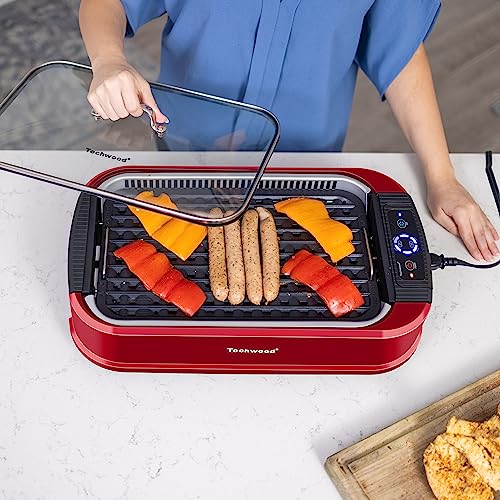 Techwood Indoor Smokeless Grill, 1500W Electric BBQ Grill and NonStick