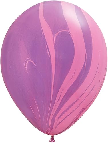 Miniatura 4 de Qualatex Rainbow SuperAgate - Globos de látex biodegradables, 11 pulgadas (10 unidades)