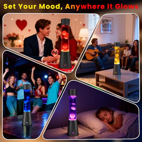 Image of 17 Colors Changing Liquid Motion Lamps, 15.5 Inch Large Big LED Night Light for Kids Adults Teens, Relax Mood Table Lamp for Birthday Gift Novelty Lighting Nightlight Bedroom Home Room Decor