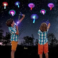 ZIYOUA Party Favours for Boys Girls Age 6+, Led Light Up Helicopter Slingshot Toys, Glow in The Dark Party Supplies,Birthday Gifts Party Bag Fillers for Kids- Prizes for Classroom (12 PCS)