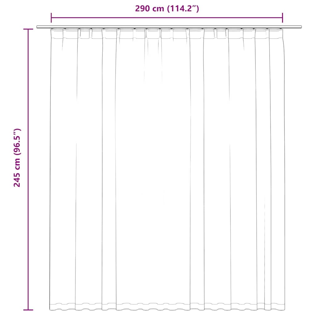 Générique Rideau Occultant Polyester 290x245 cm Anthracite