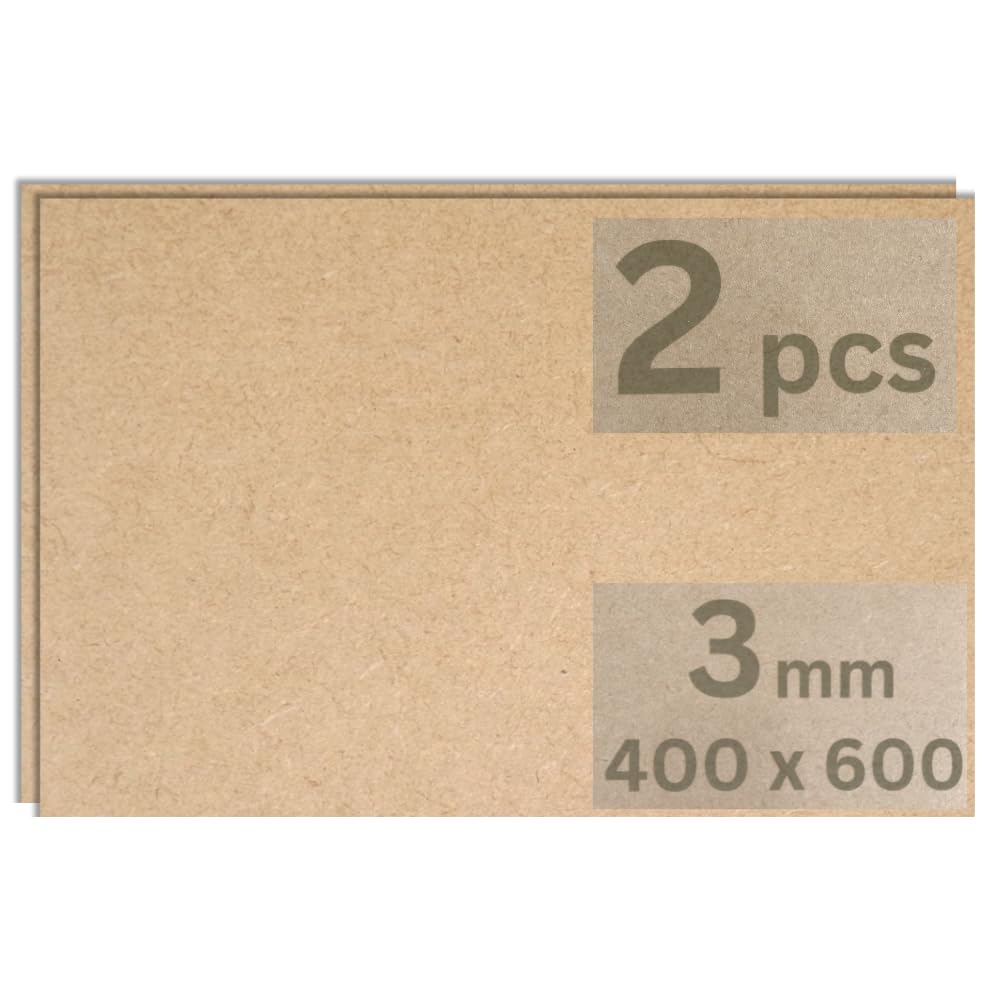Trustleaf 3mm Sheets of MEDITE Premier MDF 400mm x 600mm Approx 16" x 24". Pack of 2 — image 1
