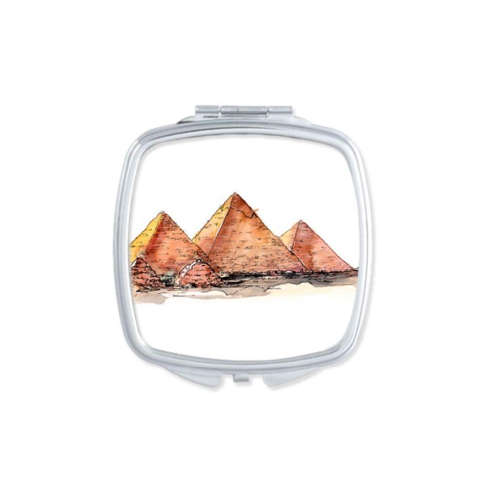 DIYthinkerDIYthinker Egypt Pyramid of Gaza Art Deco Gift Fashion Mirror Portable Compact Pocket Makeup Double Sided Glass