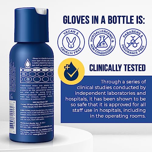 Gloves In A Bottle Shielding Lotion - Great For Dry Itchy Skin! Grease-Less And Scent Free! (2Oz-60Ml) #TOP4