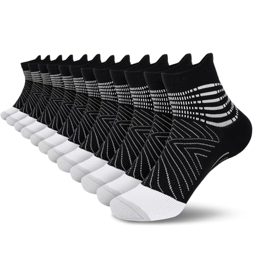 Image of IRAMY Compression Ankle Support Socks Women - Wicking, Cushioned Athletic, Plantar Fasciitis Relief 2 /3 /6 Pairs