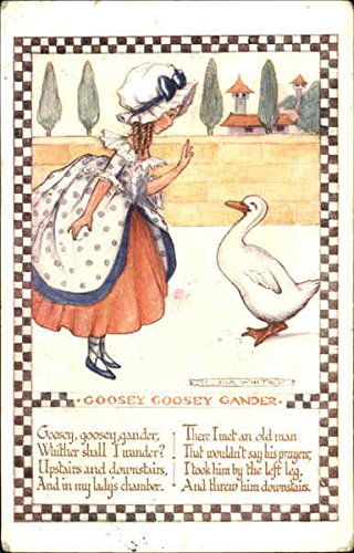 Goosey Goosey Gander Nursery Rhymes Original Antique