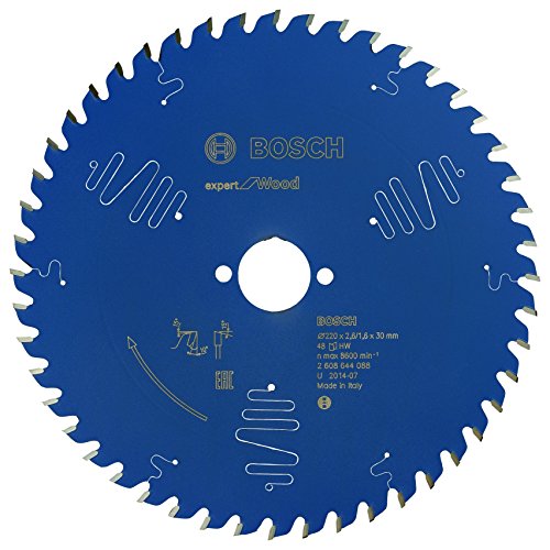 Bosch Professional 1x Kreissägeblatt Expert for Wood (für Holz, Sägeblatt Ø 220 x 30 x 2,6 mm, 48 Zähne, Zubehör Kreissäge) – Ansicht 1