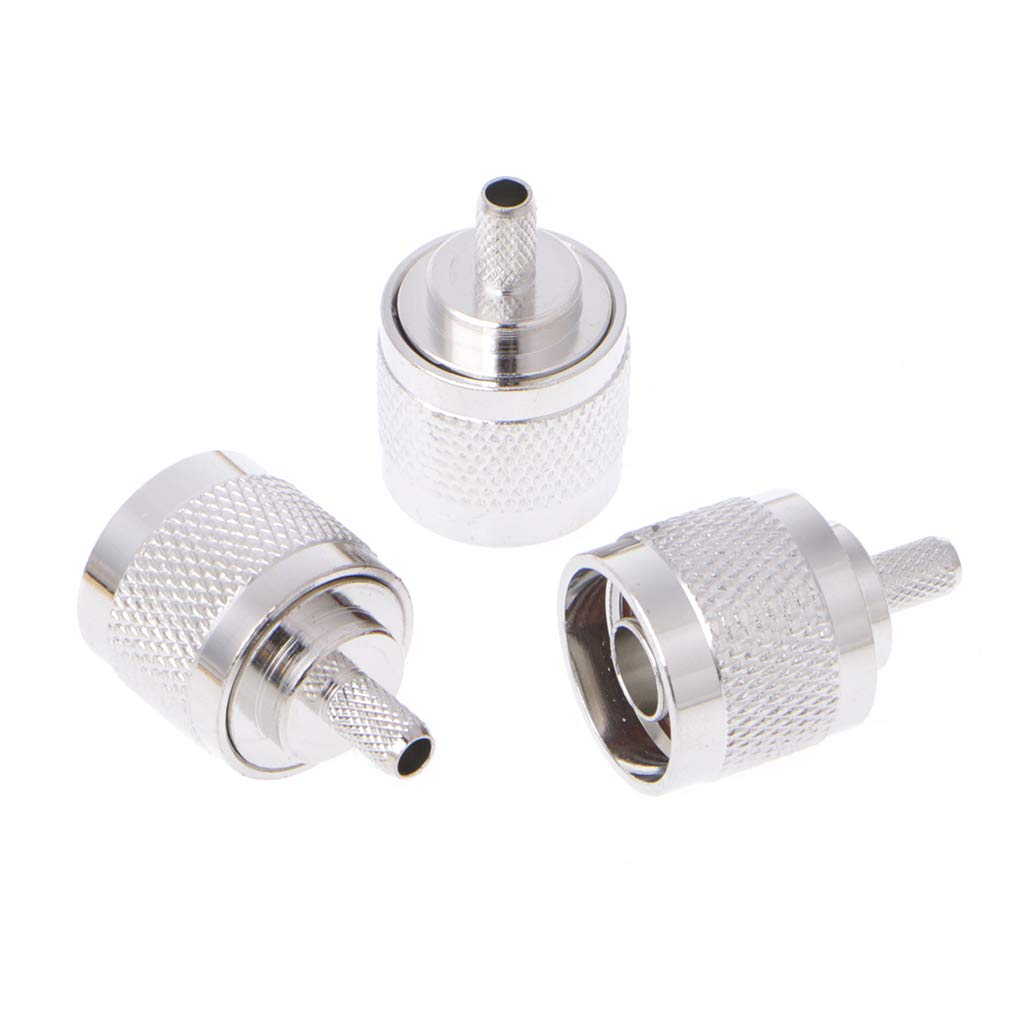 N Spina Maschio Crimpare RG58 RG142 LMR195 RG400 Cavo coassiale Connettore Dritto 10Pcs
