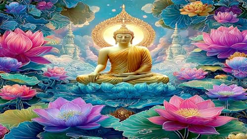 Puzzle de Buda de 1000 piezas con acabado de obra de arte, rompecabezas de precisión de 75x50cm