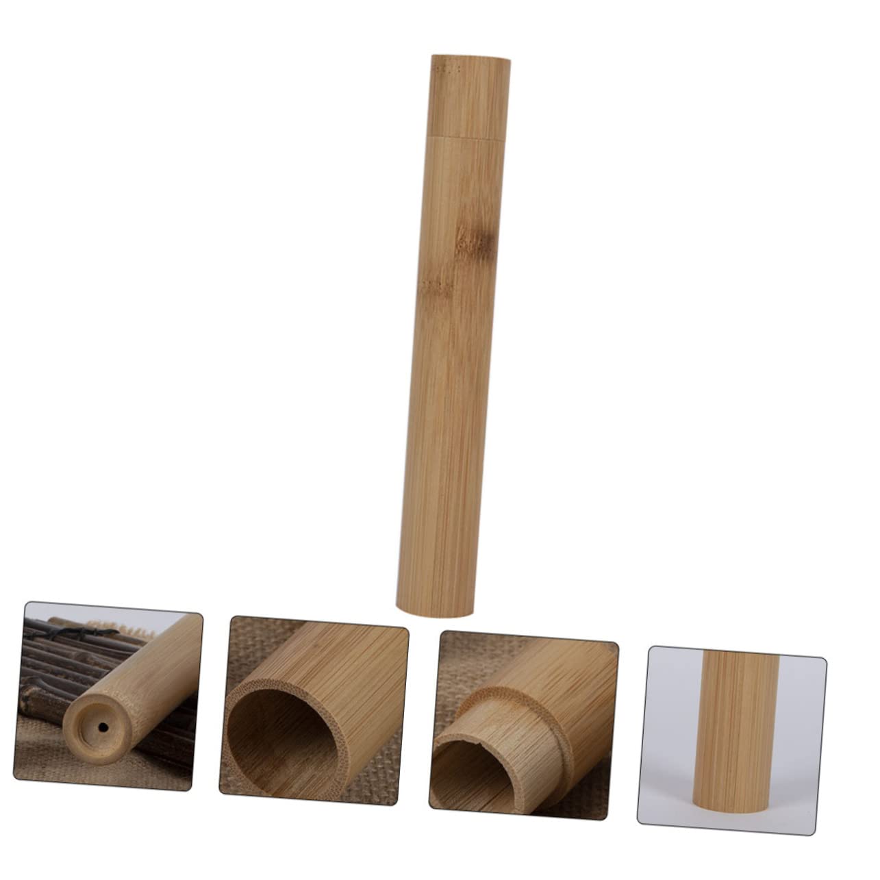 3 Set Custodia Per Spazzolino Da Denti in Bambù Toothbrush Holder Custodia Spazzolino Viaggiare Titolare Porta Di Spazzolino Da Denti Organizzatore Di Spazzolino Da Denti 2 Pezzi*3