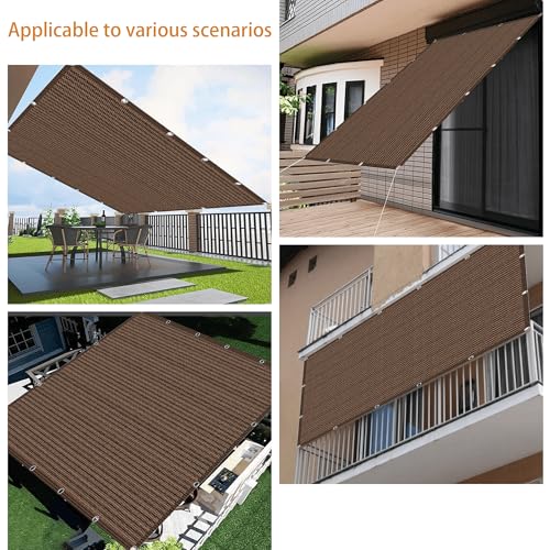 Funda transpirable de 1,4 x 9 m marrón para camping e invernaderos con protección UV 3