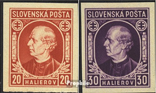 Prophila Collection Slovacchia Michel.-No..: 37D-38D, Imperforato (Completa Edizione) 1939 Padre Hlinka (Francobolli per i Collezionisti)
