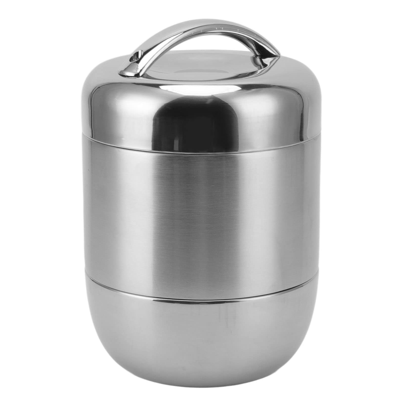 Jeanoko 1.5L Récipient Alimentaire Thermique En Acier Inoxydable Multi-Couches Antidéversement Isolé Récipients À Lunch Avec Couvercle D'étanchéité pour La Maison(Couleur naturelle ordinaire 1.5L)