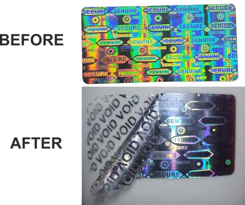 Image of LEPAH Hologram Sticker Secure Genuine,25mmx50mm,1800 Pcs. | VOID Tamper Evident
