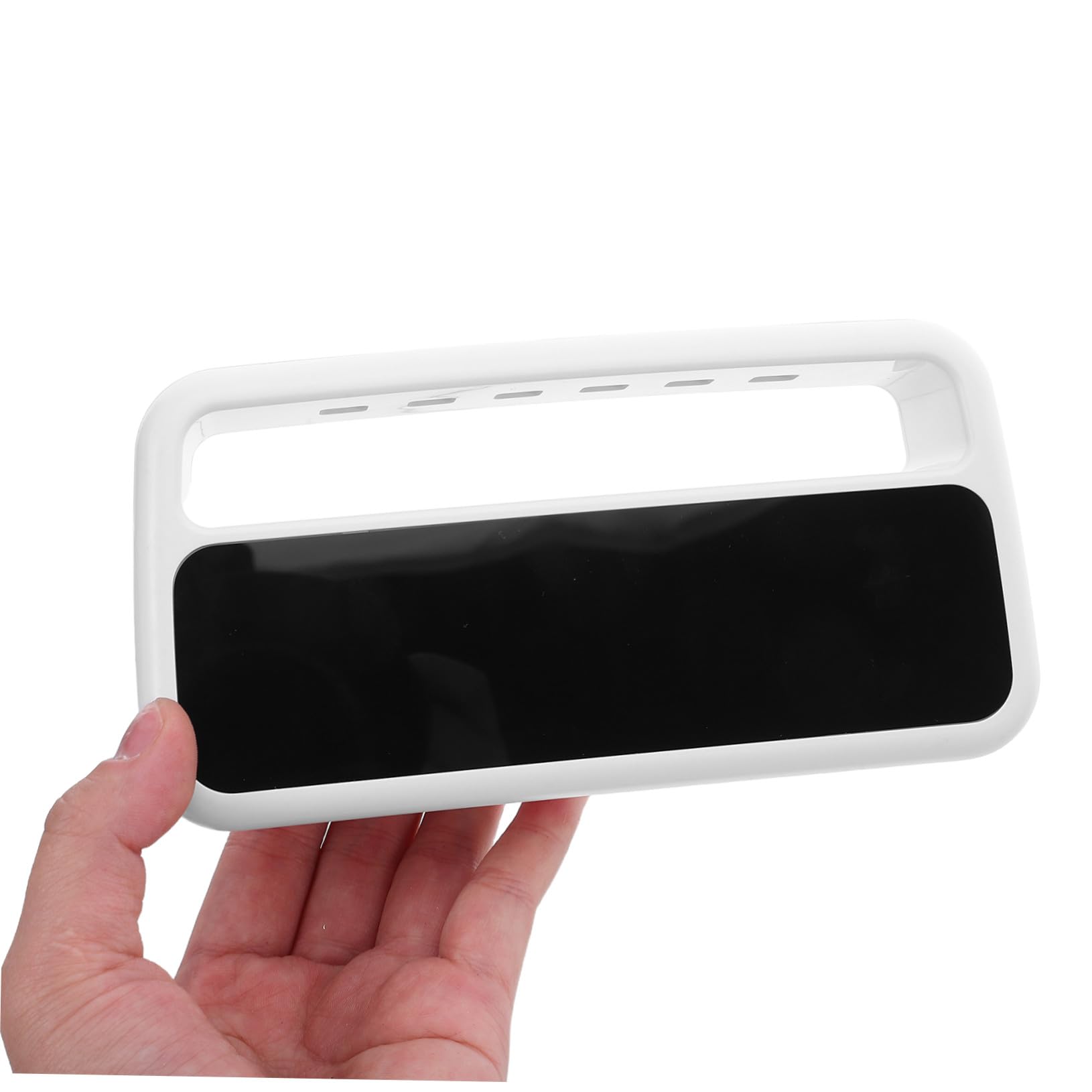 Toyvian Orologio Digitale da Tavolo con Display Grande, Bianco | Plastica, Alimentazione a Batterie Aaa 3x, Luce Ambientale con Doppia Luminosità